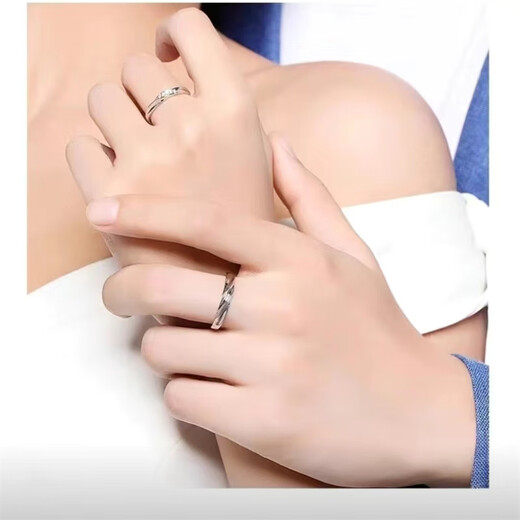 DL 1998 Fat Donglai same style pt950 platinum ring PT950 couple ring men and women wedding proposal diamond ring platinum simple four-leaf clover (live ring) + counter gift box women's ring single ring