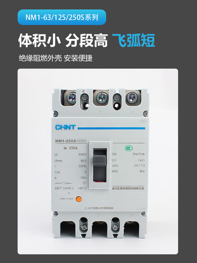 Zhengtai Plastic Housing Circuit Breaker Air Switch Air Öffnungsmesser NM1-63A100A12250A/ 630A 3P