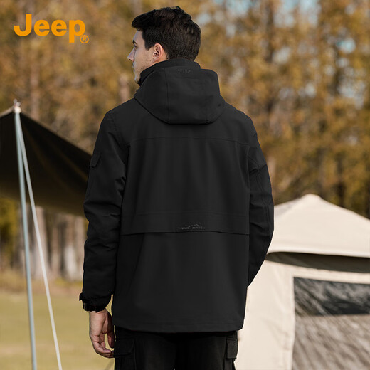 JEEP 3-in-1 Jacket High-end Detachable 2025 Autumn and Winter Outdoor Windproof Sports Mountaineering Jacket for Men