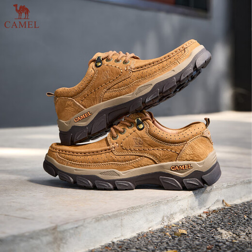 Camel (CAMEL) men's shoes autumn and winter breathable cowhide casual work shoes commuting high-end soft sole business leather shoes for men G13A307163 camel 40