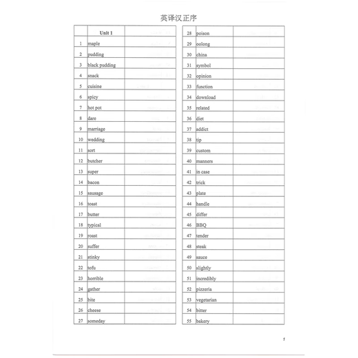 新外研版高中英语必修一二三单词默写本选修1234英译汉汉译英互译 [2024新版]外研版选修12344本