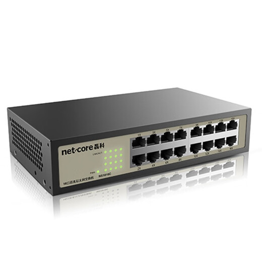 NetCore 16 Port 24 Port Gigabit Switch Office Office Office Enterprise Network 13-дюймовый настольный сетевой кабельный коммутатор NS1316C (16 порта Gigabit)