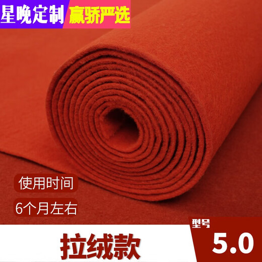 Star night thickened brushed stage red carpet opening store entrance commercial wedding celebration long-term use full-covered stairs large area red pull No. 5 custom-made size