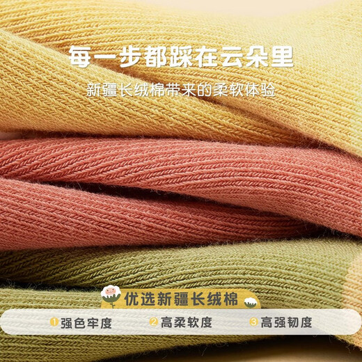 Nido Bear Baby Floor Socks Spring and Autumn Four Seasons Cotton Socks Children's Breathable Toddler Socks Baby Non-Slip Socks Cooling Socks 3 Pairs