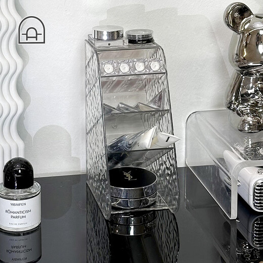 Dongha makeup brush storage bucket dressing table oblique plug-in lipstick storage rack bathroom eye shadow cosmetics storage small size