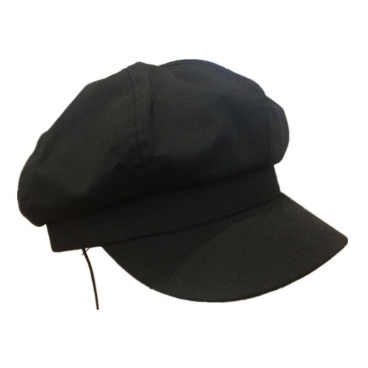 KAROND new product octagonal hat big head circumference canvas octagonal hat literary retro casual duck tongue painter beret large size hat for men and women spring, summer and autumn spring and summer canvas black extra large size 62CM