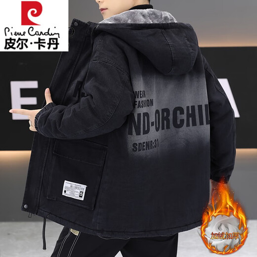 Pierre Cardin High-End-Denimjacke Herrenherbst- und Winter-Trend mittelgroß