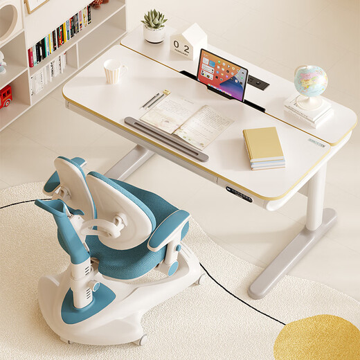 Loctek government subsidy children's study table solid wood electric lift table primary school writing desk home 1.2mT4