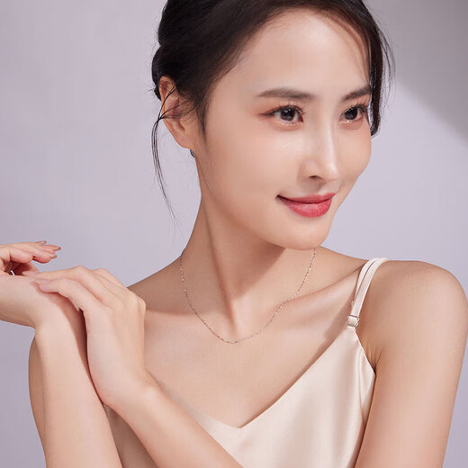 Liuguifu Jewelry PT950 platinum necklace ingot chain platinum necklace for women PT0300019 2.8g