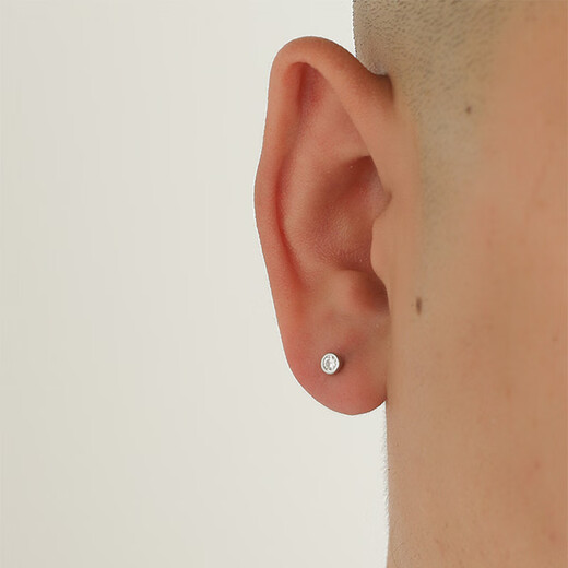 Free Talk Ball Bead Thread Earrings Men's Trendy Simple Boy's Ear Bone Nails for Ear Holes, Not Easy to Allergy Trendy Men's Earrings Gift Single