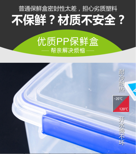 BEYZKerisi新款大号保鲜盒带盖酒店厨房冷冻食品收纳盒透明保鲜盒长方 加高款9928(30升)