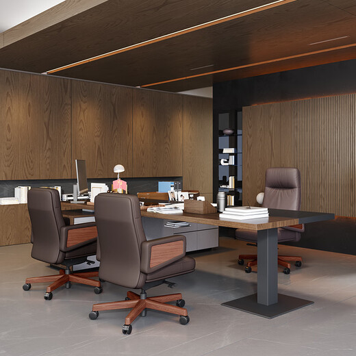 Furicco Genuine Leather Boss Silla Office Silla de clase grande Silla de oficinas de lujo de Light Silla de computadora en el hogar 3A Cowhide-Black (MND9901)