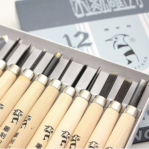 Woodpecker carving knife woodcut printmaking tool carving seal cutting tool art rubber student handmade woodworking wood carving 6-piece set
