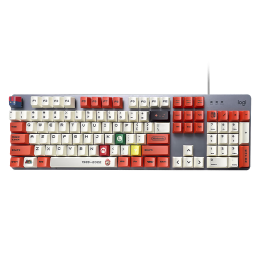 罗技（Logitech） K845机械键盘 有线游戏键盘 办公键盘104键水管工DIY键帽电竞吃鸡节日礼物 K845青轴-水管工正派