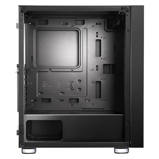 SAMA Suzaku air front panel/left panel iron mesh double-sided cooling chassis/6 fan positions/wide body hardware/supports ATX motherboard/water cooling/air cooling/can DIY vertically mounted graphics card Suzaku air black breathable iron mesh efficient heat dissipation