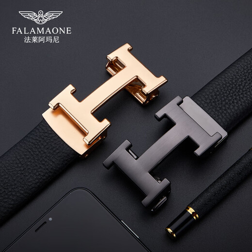 Falamaone Men's Leather Celt Geulnuine 2025 Nouvelle marque de luxe Boîte cadeau international de la Saint-Valentin Pantalon haut de gamme CELORT BONDE CONDION PD826 Gol