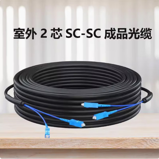 Chen Feiyang Outdoor single-mode armored finished optical cable 2 core 4 core 6 core 8 core 12 core armored fiber jumper without welding fiber cable Outdoor 2 core SC-SC finished armored fiber cable 500 meters