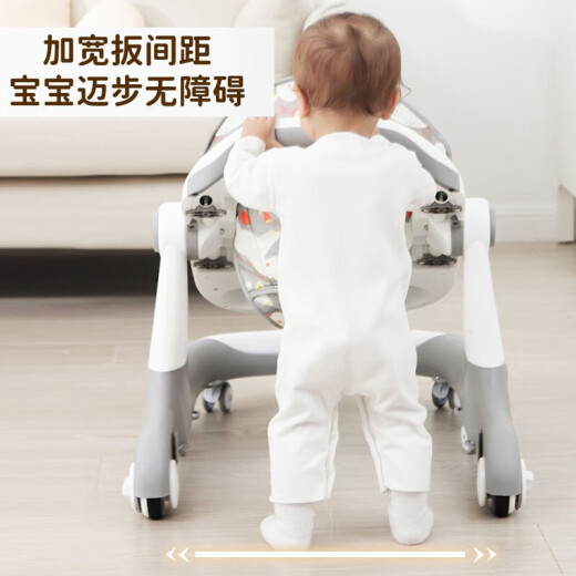 OENY婴儿学步车助步车预防O型腿2025新款多功能约1-3岁宝宝手推防侧翻 【4档高度调节】北欧灰升级款 多功能学步助步周岁生日礼物