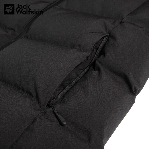 Jack Wolfskin Wolf Claw Down Jacket Men's Autumn and Winter Outdoor Sports Windproof Warm and Coldproof Hooded 700 Puff Down Jacket Men 3071-6000/Black/It is recommended to take one size larger 3XL 185/112A Down Filling Capacity 329G