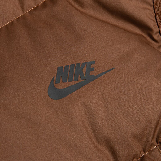 耐克（NIKE） 羽绒马甲男士2024冬季运动服加厚防风外套立领羽绒背心DD681 DV1136-259咖色85%灰鸭绒 S