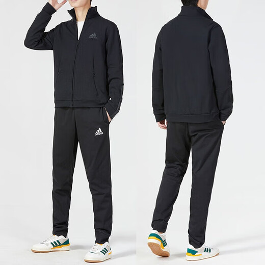 
Adidas official men's sportswear set, new summer three-stripe jacket, comfortable and casual trousers, 2-piece set, H12217+close GK9226 S[165-170cm/110-120Jin[Jin equals 0.5 kg]]