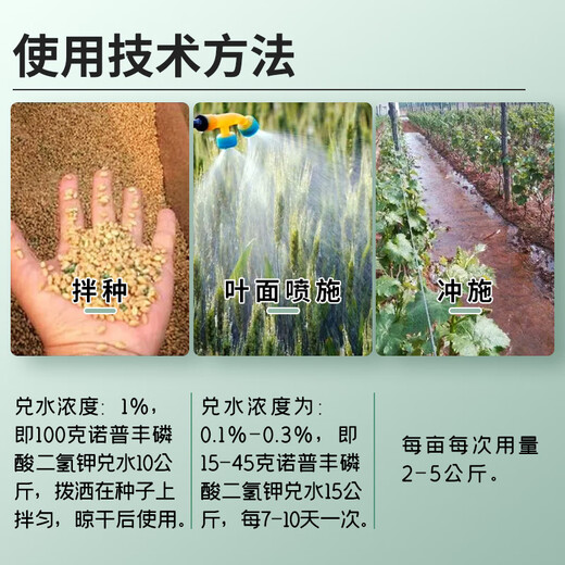 以色列进口 诺普丰磷酸二氢钾正品农用保花保果冲施肥水溶肥料 100g