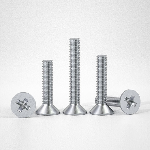 Bingneng 316 stainless steel countersunk head screw cross recessed flat head machine bolt extended machine wire screw GB819 fastener M2.5*22 50 pieces