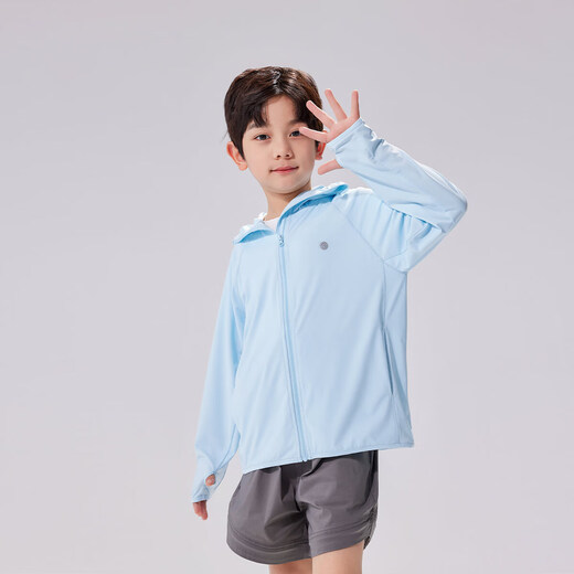 EBAER children's sun protection clothing boys summer new anti-UV sun protection clothing crystal blue 110