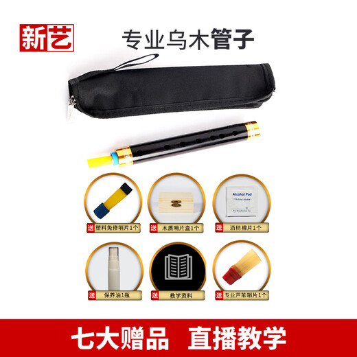 新艺新艺 专业乌木管子乐器催泪管筚篥初学者专业演奏型椭圆音孔 专业乌C调+8大赠品