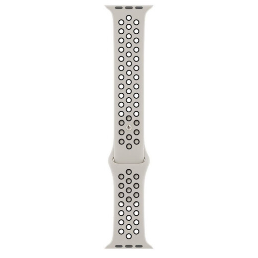 Original suitable for applewatch9 two-color silicone sports breathable Apple watch iwatchS10 Nike watch two-color silicone strap-white gold with black iwatch S1049mm standard model