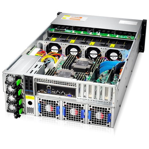 楚霏 至强3代  8卡RTX4090深度学习GPU服务器 八路H100/A6000显卡671b DeepSeek人工智能工作站主机 128G内存+Tesla H100 80G*4 双路8352S 64