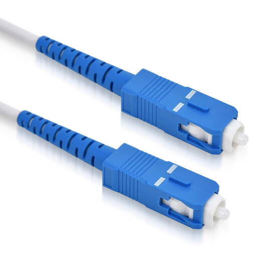 Fibre en cuir recommandée 1 CORE 2 VIRE ACIER Câble optique de fibre de cuir intérieure avec connecteur SC Mode Opérateur à noyau unique Cable d'extension de chat optique blanc 10 mètres CKJX-1H10S