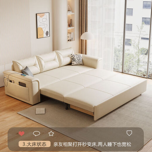 Beixun Sofa Bed Integrated and Dual Use 2025 Home Living Room Multi-Function Storage Cat Scratch Folding Sofa Bed No. 7 Color [Cat Scratch] 1.6-meter Latex Model + Storage + USB Charging