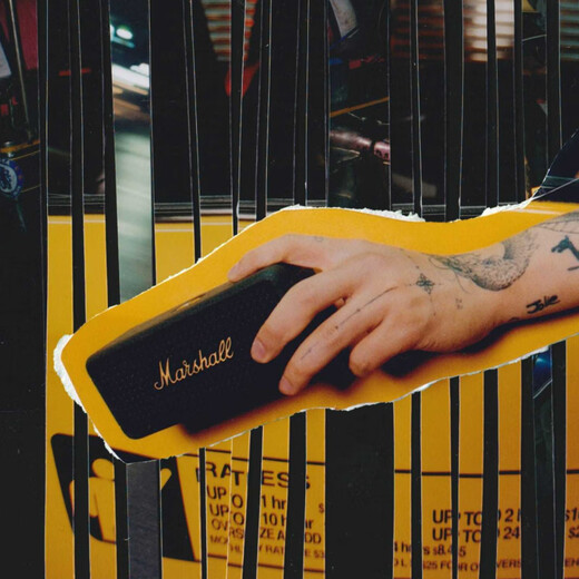 Marshall EMBERTON III Wireless Bluetooth Portable 3rd Generation Speaker Outdoor Dustproof and Waterproof Mini Speaker Black Gold