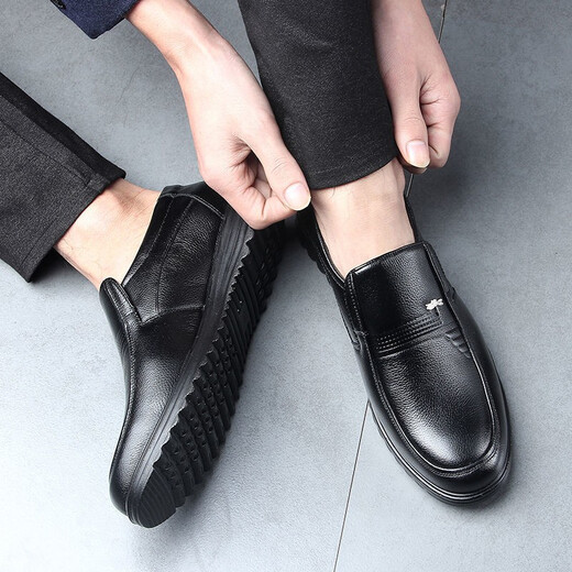 Dragonfly Marke [100% volle Kuhwahnsinns] Herrenlederschuhe Business Casual Echtes Leder nicht rutschfest