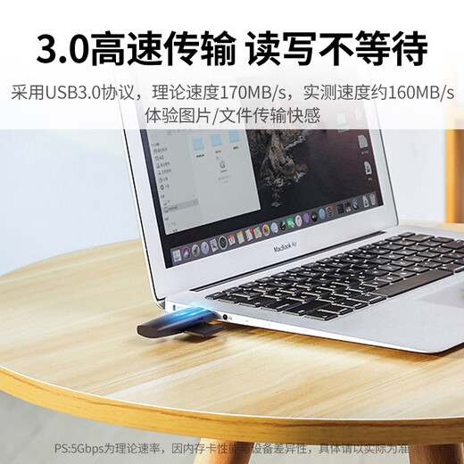 绿联 USB3.0读卡器高速TF/SD多功能二合一2.0读卡器支持单反相机行车记录仪安防监控OTG手机iPad内存卡 【USB+Type-C】3.0双卡单读