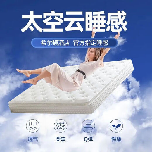 善臣希尔顿五星级酒店超厚床垫超软席梦思独立弹簧加厚压缩家居软垫 A-标准护脊款 1350mm*2000mm