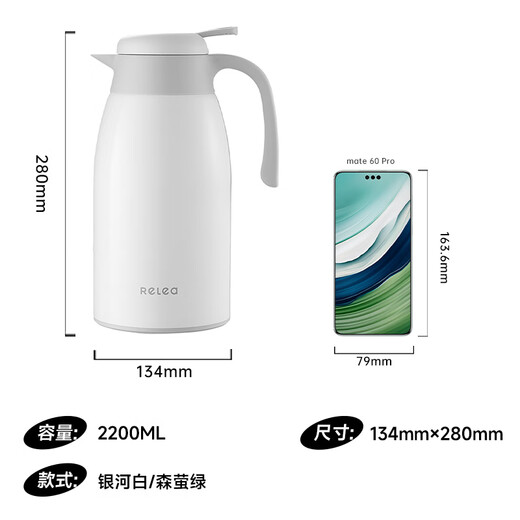 Wubiological thermos kettle 2.2 liters large capacity 316L stainless steel household thermos press-type hot water kettle boiling water thermos