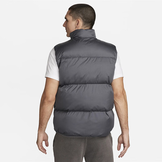耐克（NIKE）羽绒服马甲男装冬季新款 Sportswear 保暖防风休闲运动坎肩背心 灰色 FB7373-068 XS