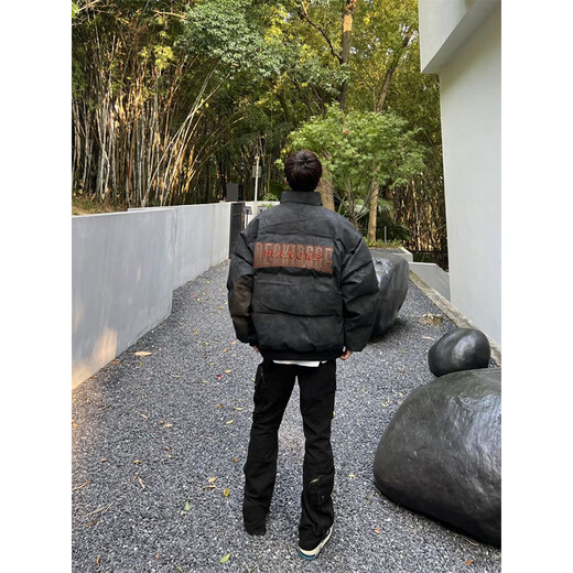 Digada Retro verdickte Brot-Baumwolljacke für Männer und Frauen Winter lose Baumwolljacke für Männer und High-End-Männerjacke für Männer lässige Baumwolljacke für Männer Elfs-D831 Black 2xl