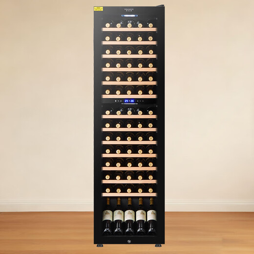 VINGARDE wine cabinet constant temperature wine cabinet dual temperature refrigerator beverage ice bar compressor refrigeration air-cooled frost-free household tea beverage liquor wine fruit preservation refrigerated display cabinet CH-208 dual temperature full flat wine cabinet 70 bottles
