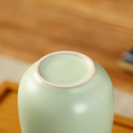 Gold inlaid jade tea set accessories tea ceremony six gentlemen ceramic solid wood tea needles tea shovel tea clips Ru kiln tea ceremony