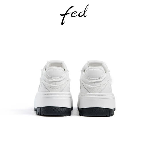 Fed Mall mismos zapatos blancos de suela gruesa Autumn Nuevos zapatos deportivos de cuero R0904-YAB679 Off-White 38