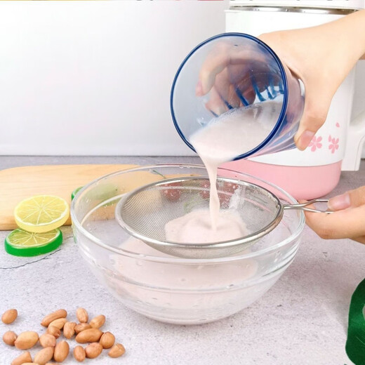 Qinkai stainless steel colander filter household traditional Chinese medicine baking net kitchen fish soup fish bone filter sieve handheld flour sieve 15cm colander - simple style