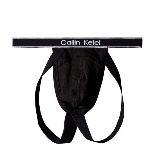 Men's thong solid color sexy double butt lift protruding buttocks without taking off sexy gay0 popular youth T-pants passion carving Ck1501-black click to collect and send first M