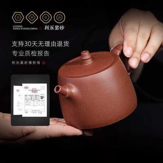 Centenary Yong Yixing Zisha Pot Purely Handmade Original Mine Purple Clay Teapot Kung Fu Tea Set Bamboo Hand Duo One Pot Two Cup Set Bamboo Hand Duo 240ml Original Mine Purple Clay