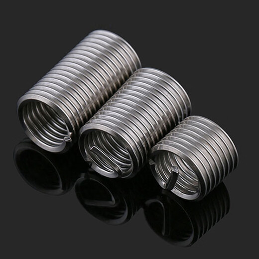FASTENING STAR304 Stainless Steel Threaded Sleeves Thread Protection Braces Screw Sleeves Steel Wire Sleeves Braces Repair Steel Sleeves Spring Sheaths M4*0.7*1.5D 50 Tablets Metric