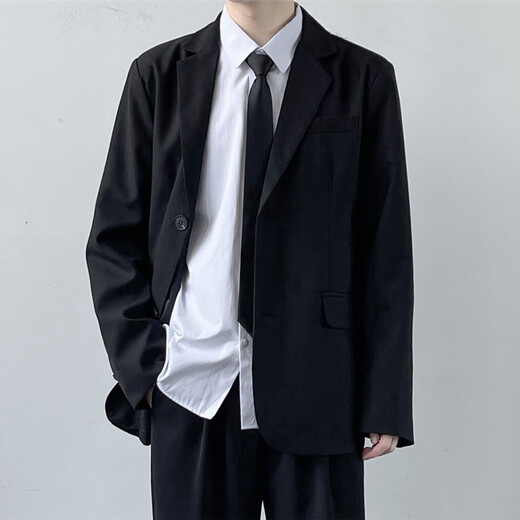 Xinghelai DK-Uniformen, ein Gelegenheitsanzug, Männeranzug, ein gutaussehender kleiner Anzug von Studenten, Herren- und Frauenklassenanzug, College-Stil, Anzug + Hemd + lange Hose + Kragen * Belt, XL 128-140jin [Jin gleich 0,5 kg]