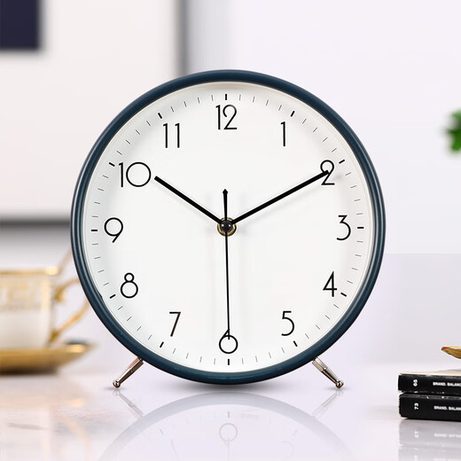 The Story of Time Desktop Desktop Clock Living Room Home Fashion Sitting Clock Simple Modern Table Clock Ornament Stand and Hang Dual-Purpose 2823-Sapphire Blue Stand and Hang Dual-Purpose