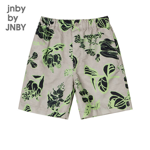 jnby by JNBY江南布衣童装短裤夏多彩印花可爱休闲棉麻男女儿童1N6E13790 347绿色系多彩混杂色 100 cm